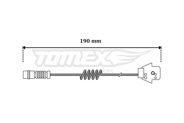 Výstrażný kontakt opotrebenia brzdového oblożenia TOMEX Brakes
